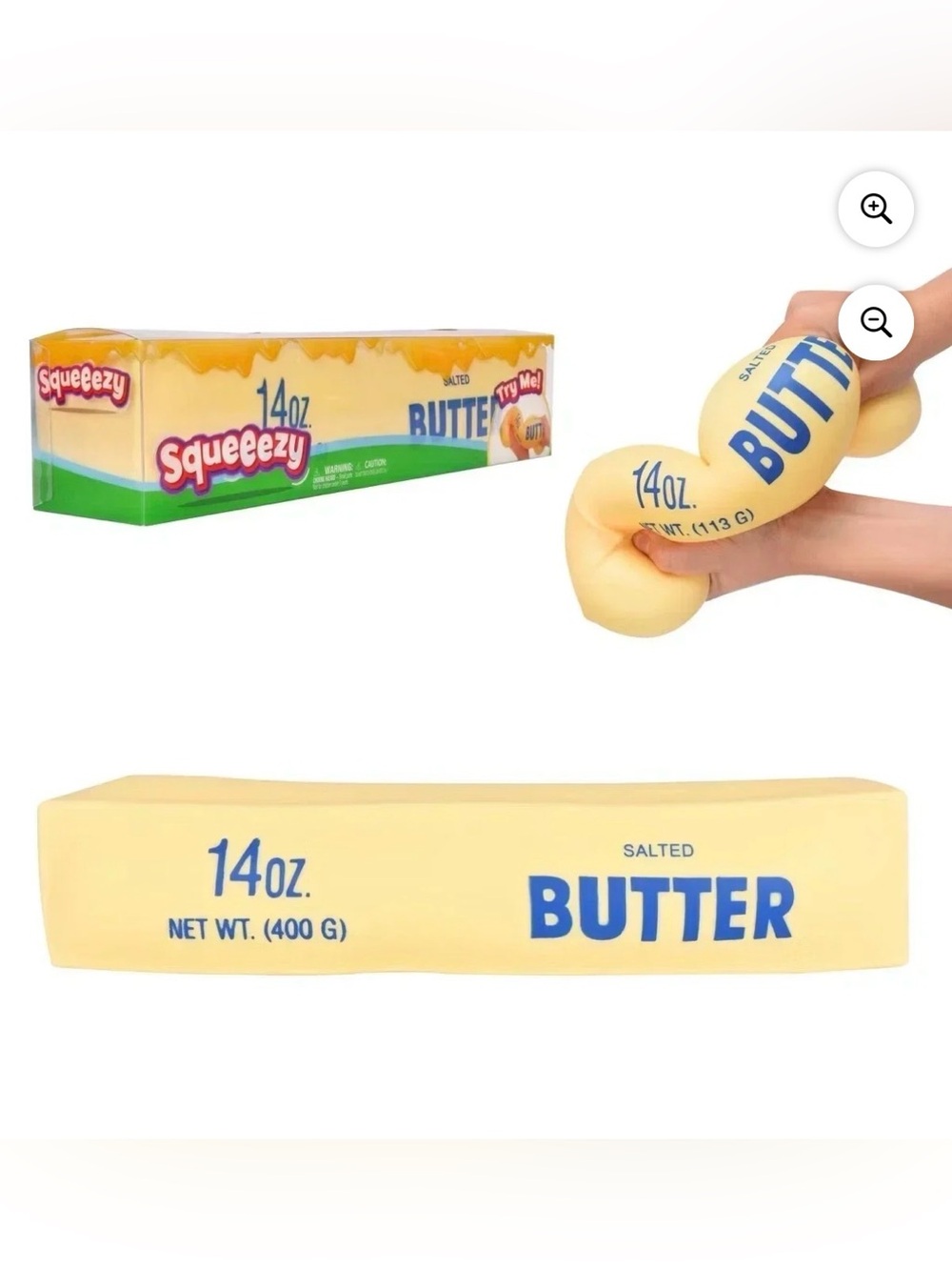 Butter Yellow Squeezy 14oz Butter Stick Toy